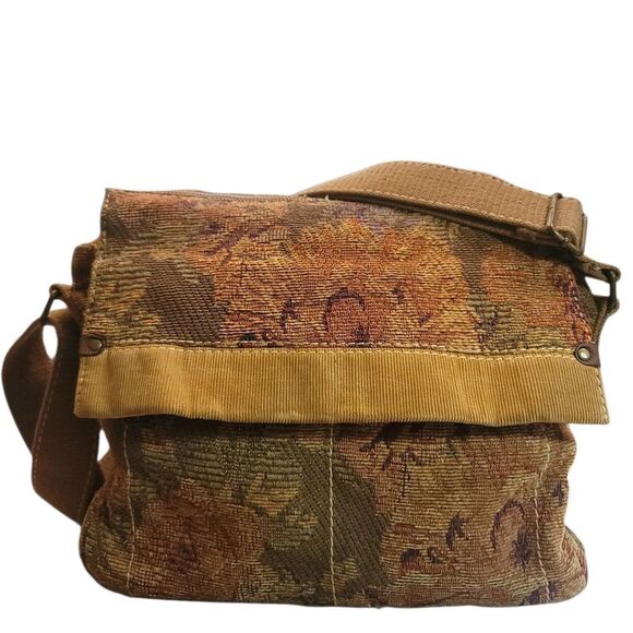 Fossil Brown and Tan Messenger Bag with Adjustable Strap - Picture 2 of 15